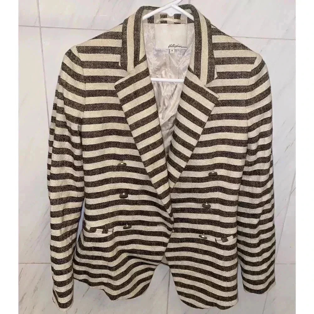 3.1 Phillip Lim Striped Cotton Blazer
